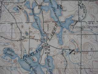 1903 Electric Railroad Canal Mining Map MASSILLON Ohio  