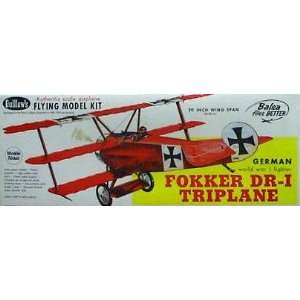  Fokker DR 1 Triplane Balsa Model Airplane Guillows Toys 