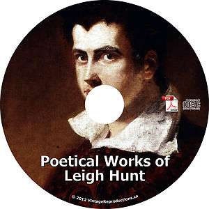 The Poetical Works of Leigh Hunt   {1857} Book on CD  