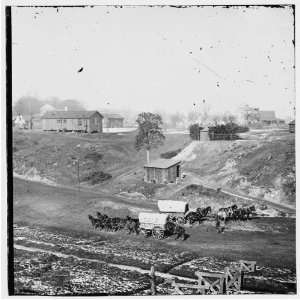   Point, Virginia. Supply wagons of 2d Brigade, 2d Corps