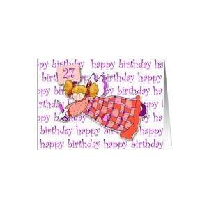 27 Years Old Cupcake Angel Birthday Card: Toys & Games