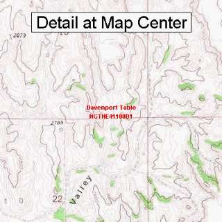 USGS Topographic Quadrangle Map   Davenport Table, Nebraska (Folded 