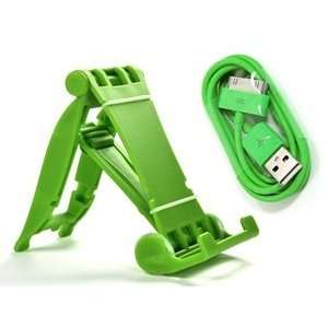  Cosmos ® Green Foldable MINI Stand + Green 3 FT feet USb 