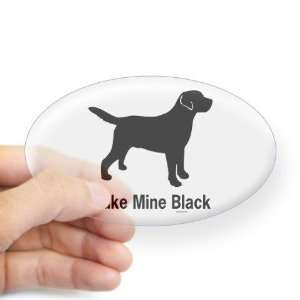  Make Mine Black Pets Oval Sticker by  Arts 