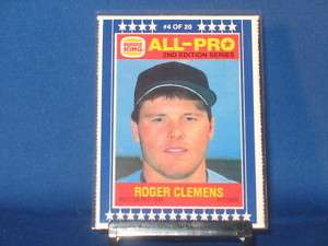 Roger Clemens 1987 Burger King #4 Boston Red Sox  