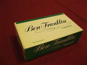 Vintage Ben Franklin 50 Perfectos Cigar Box case  