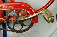 Vintage 1955 Schwinn Tiger middleweight bicycle bike Red 3 spd Sturmey 