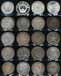 20 OLD WORLD SILVER CROWN SIZED COINS (EXCLNT ODD LOT) NO RSRV  