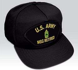 US Army Master Sergeant Retired Army MSG E 8 Ball Cap Ballcap Hat 