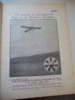 1911 Flight Magazine Hankins Bird Study Vollmoeller +  