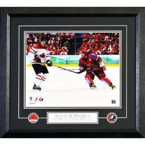 Sidney Crosby and Alex Ovechkin 2010 OLY   Framed Print 16 x 17 NEW 