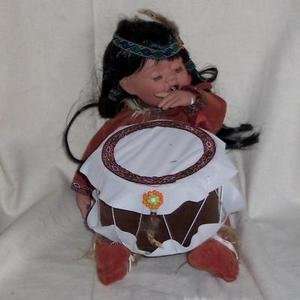   : Cathay Porcelain Native American Doll Nathan by Drum: Toys & Games