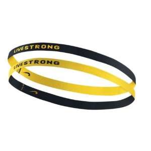  Nike Livestrong Stretchy Sport Hairbands Headband Yellow 