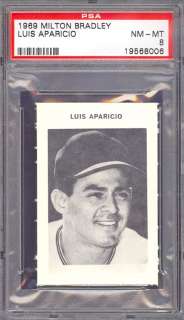 1969 Milton Bradley Luis Aparicio White Sox PSA 8 pop 2  