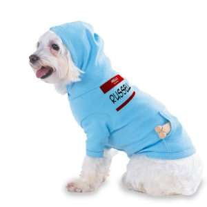  my name is RUSSELL Hooded (Hoody) T Shirt with pocket for your Dog 
