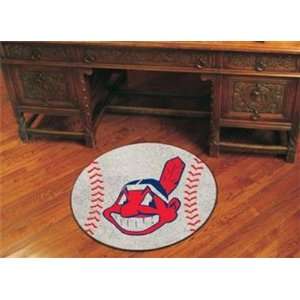 Cleveland Indians MLB Gear Baseball Area Rug Logo Mat:  