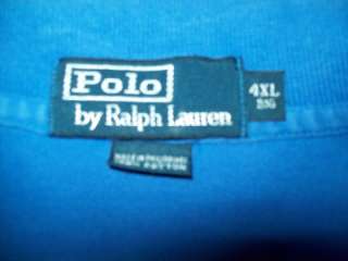 Ralph Lauren Blue Short Sleeve Polo Shirt sz 4XL Big  