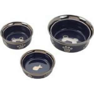  Ethical Stoneware Dish 688831 5 in. Ritz Copper Rim Dog Dish 
