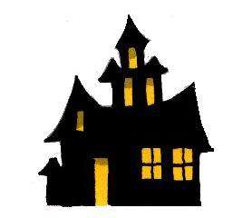 Halloween Stencil Haunted House Spooky for Crafts 5 in  