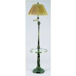  Quoizel Noble Bronze Floor Lamp with Table: Home 