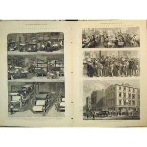    1879 Printing Machine Publishing Office Journalism