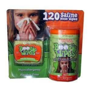 Fresh Scent Boogie Wipes Saline Nose Wipes 120 Ct. Health 