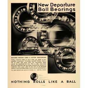  1931 Ad New Departure Ball Bearings Antique Automobiles 