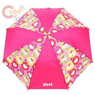   Hello Kitty Retractable Umbrella : Adult Size  Kitty Apple  