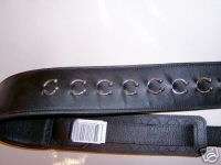 LEATHER GUITAR STRAP w/PIERCINGS ROCK AND ROLL  