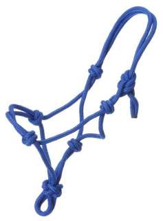 Blue Cowboy Knotted Rope Halter Miniature Mini Horse  
