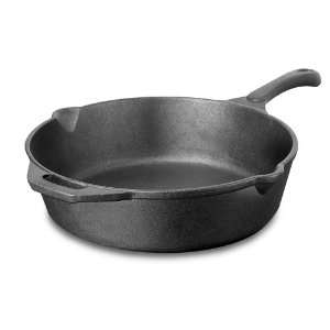   Cast Iron 12 Inch Deep Fry Pan w/helper handle: Kitchen & Dining