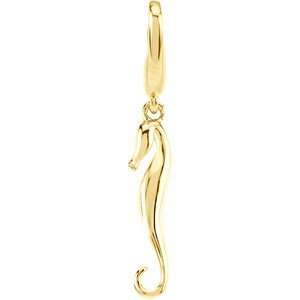    84518 14Ky Gold 17.00Mm Gold Fashion Seahorse Charm Jewelry