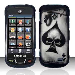 Hard Phone Cover Case FOR Samsung STRAIGHTTALK SGH T528G Skull Spade 