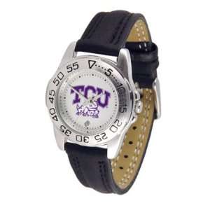 com Texas Christian Horned Frogs Ladies Sport Watch with Leather Band 