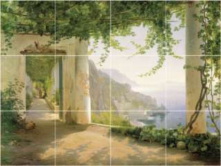   XL Carl Frederick Aagaard Landscapes Painting Backsplash Tile Murals 1