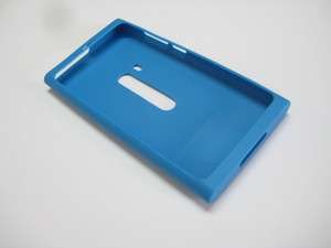   Rubber Rubberized Back Cover Hard Case For Nokia N9 (Blue)  