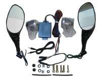   SHKLX MT01 Motorcycle audio mirror speaker ipod + amp marine grade