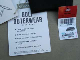NWT Dockers Golf Black Pullover Windshirt Mens M  