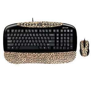    Lux Leopard Brown   Keyboard & Mouse Set (Brown) Electronics
