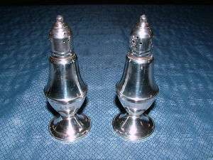 VINTAGE RAIMOND STERLING SILVER S & P SHAKERS + CANDLE  