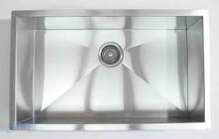 30 Stainless Steel Zero Radius Undermount Kitchen Sink 16Gauge  