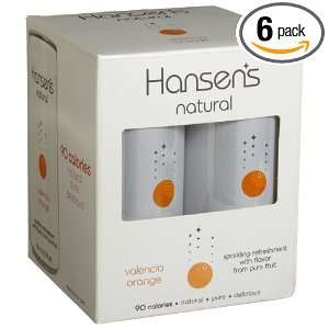 Hansens Natural Valencia Orange, 10.5 Ounce Cans (Pack of 6)