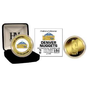  Denver Nuggets 24KT Gold and Color Team Mint Coin 