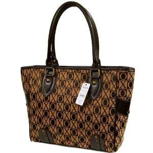  XOXO Monica Jacquard Logo Handbag Purse Bag Satchel