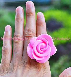 wholesale 50pcs rose flower top grade resin rings Rs004  
