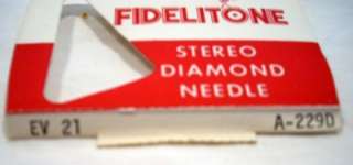 Vintage Fideltone Turntable Stereo Diamond Needles  