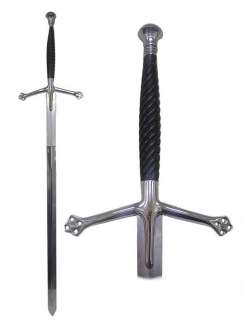SILVER King Claymore, Big 54 Two Handed Medieval Sword  