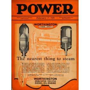  1925 Cover Power Magazine Worthington Pump & Machinery 
