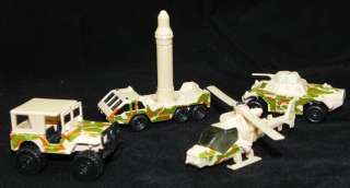 Matchbox Tank+Helicopter+Jeep+Missile Transporter Military Diecast 
