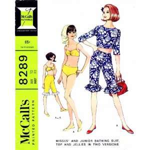  McCalls 8289 Womens Bathing Suit Top Jellies Vintage 
